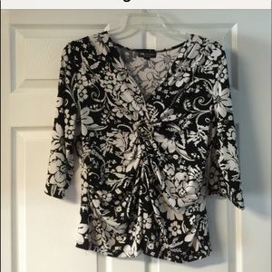 Black and white blouse